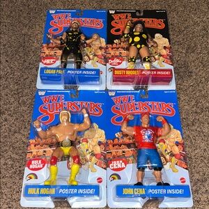 WWE LJN MATTEL SERIES 1 Lot Logan Paul, Hulk Hogan, John Cena, Dusty Rhodes